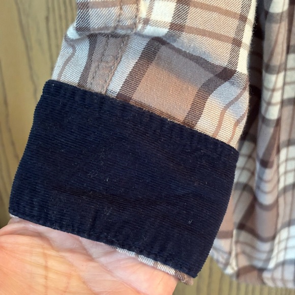 Weatherproof Vintage Label Light Brown Plaid Men's Shirt - Picture 8 of 11